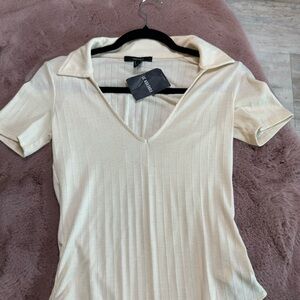 Cream collar bodysuit